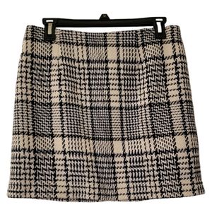 H&M tweed blue/cream skirt
